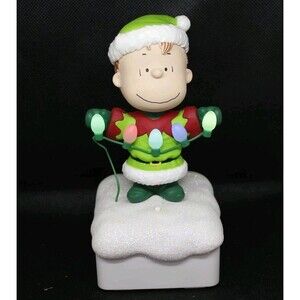 2015 Linus Peanuts Christmas Light Show Hallmark TESTED WORKS